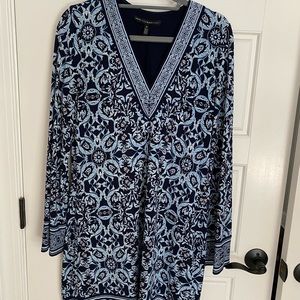 White House Black Market long sleeve dress v-neck